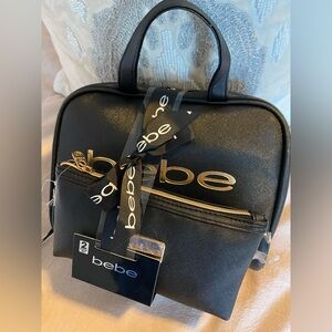 Bebe Black and Gold Cosmetic Bag
